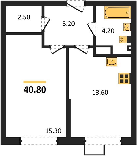 Фото №1: 1-комнатная квартира 40 м² - Краснодар, Парк Победы, мкр. Прикубанский внутригородской округ