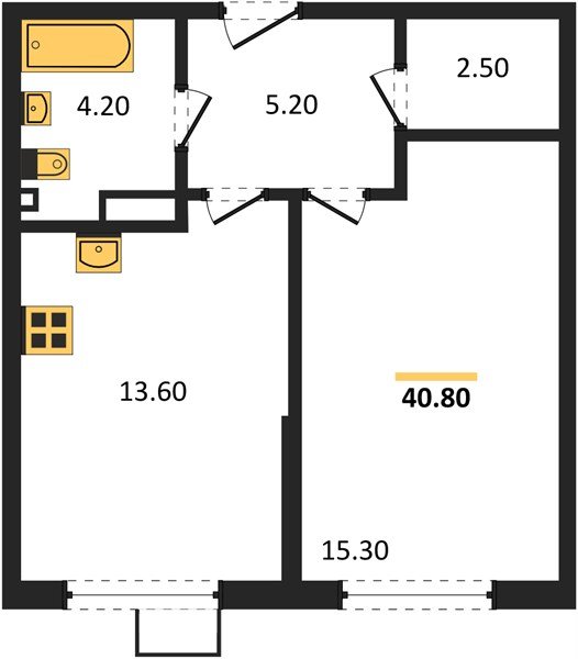 Фото №1: 1-комнатная квартира 40 м² - Краснодар, Парк Победы, мкр. Прикубанский внутригородской округ