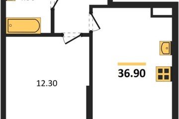 Фото №1: 1-комнатная квартира 36 м² - Краснодар, мкр. Прикубанский внутригородской округ, 