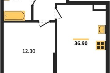 Фото №1: 1-комнатная квартира 36 м² - Краснодар, мкр. Прикубанский внутригородской округ, 