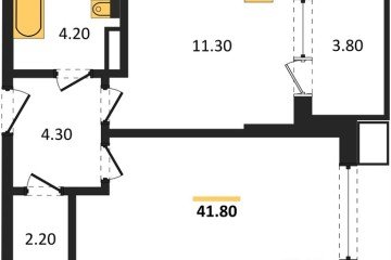 Фото №1: 1-комнатная квартира 41 м² - Краснодар, мкр. Парк Победы, 