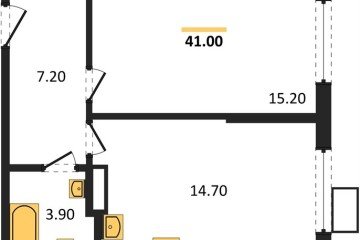 Фото №1: 1-комнатная квартира 41 м² - Краснодар, мкр. Парк Победы, 