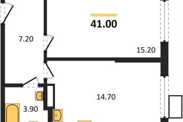 Фото №1: 1-комнатная квартира 41 м² - Краснодар, мкр. Парк Победы, 