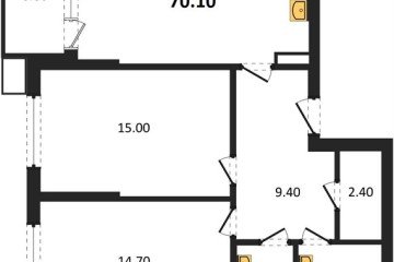 Фото №1: 2-комнатная квартира 70 м² - Краснодар, мкр. Парк Победы, 