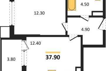 Фото №1: 1-комнатная квартира 37 м² - Краснодар, мкр. Парк Победы, 