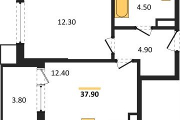 Фото №1: 1-комнатная квартира 37 м² - Краснодар, мкр. Парк Победы, 