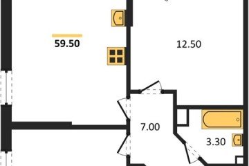Фото №1: 2-комнатная квартира 59 м² - Краснодар, мкр. Парк Победы, 