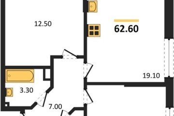 Фото №1: 2-комнатная квартира 62 м² - Краснодар, мкр. Парк Победы, 