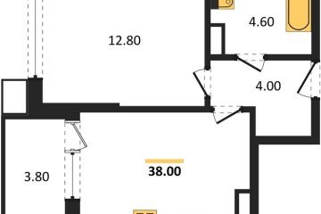 Фото №1: 1-комнатная квартира 38 м² - Краснодар, мкр. Парк Победы, 