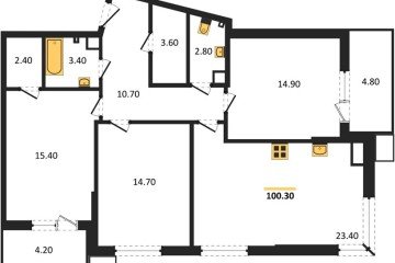 Фото №1: 3-комнатная квартира 100 м² - Краснодар, мкр. Парк Победы, 