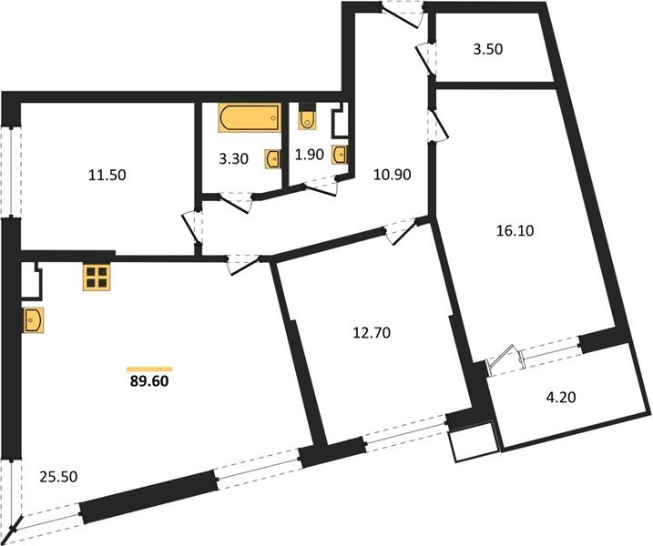 Фото №1: 3-комнатная квартира 89 м² - Краснодар, Прикубанский внутригородской округ, мкр. Парк Победы