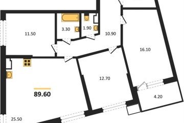 Фото №1: 3-комнатная квартира 89 м² - Краснодар, мкр. Парк Победы, 