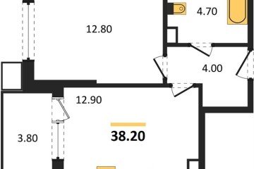 Фото №1: 1-комнатная квартира 38 м² - Краснодар, мкр. Парк Победы, 