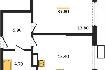 Фото №1: 1-комнатная квартира 37 м² - Краснодар, мкр. Парк Победы, 