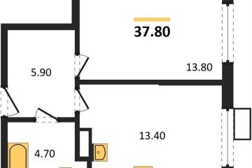 Фото №1: 1-комнатная квартира 37 м² - Краснодар, мкр. Парк Победы, 