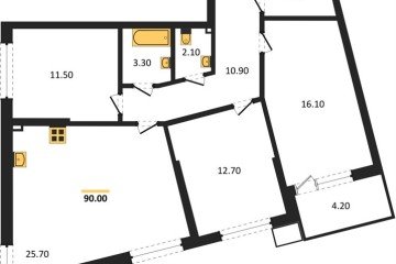 Фото №1: 3-комнатная квартира 90 м² - Краснодар, мкр. Парк Победы, 