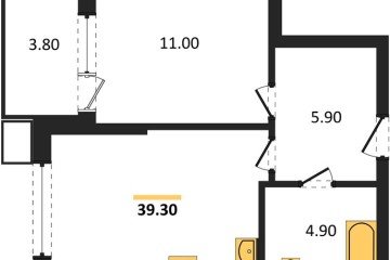 Фото №1: 1-комнатная квартира 39 м² - Краснодар, мкр. Парк Победы, 
