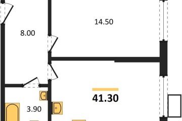Фото №1: 1-комнатная квартира 41 м² - Краснодар, мкр. Парк Победы, 