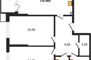 Фото №1: 2-комнатная квартира 70 м² - Краснодар, мкр. Парк Победы, 