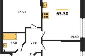 Фото №1: 2-комнатная квартира 63 м² - Краснодар, мкр. Парк Победы, 