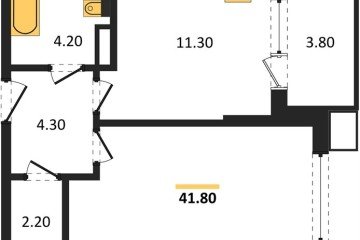 Фото №1: 1-комнатная квартира 41 м² - Краснодар, мкр. Прикубанский внутригородской округ, 