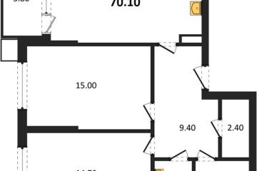 Фото №1: 2-комнатная квартира 70 м² - Краснодар, мкр. Прикубанский внутригородской округ, 
