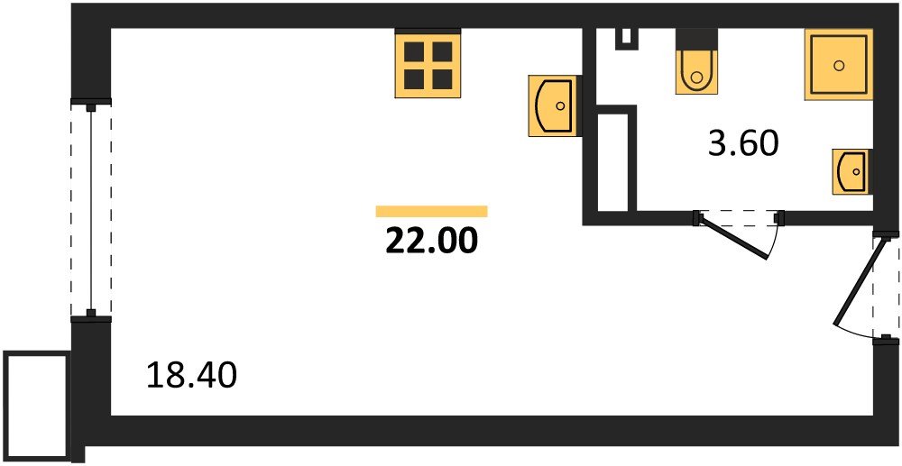 Фото №1: Студия 22 м² - Краснодар, Парк Победы, мкр. Прикубанский внутригородской округ