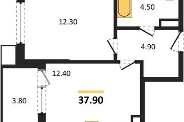 Фото №1: 1-комнатная квартира 37 м² - Краснодар, мкр. Прикубанский внутригородской округ, 