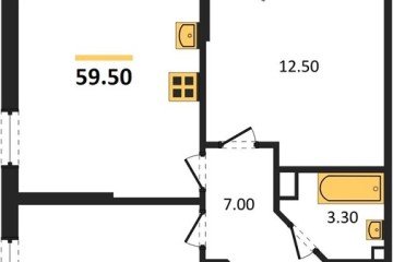 Фото №1: 2-комнатная квартира 59 м² - Краснодар, мкр. Прикубанский внутригородской округ, 