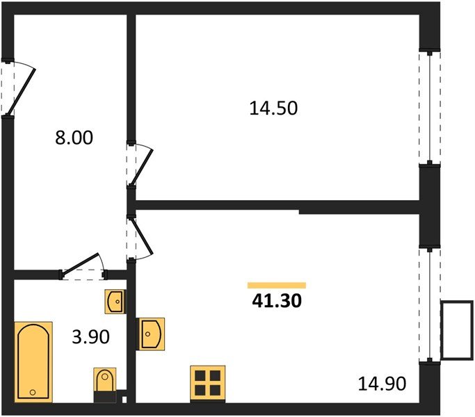 Фото №1: 1-комнатная квартира 41 м² - Краснодар, Парк Победы, мкр. Прикубанский внутригородской округ