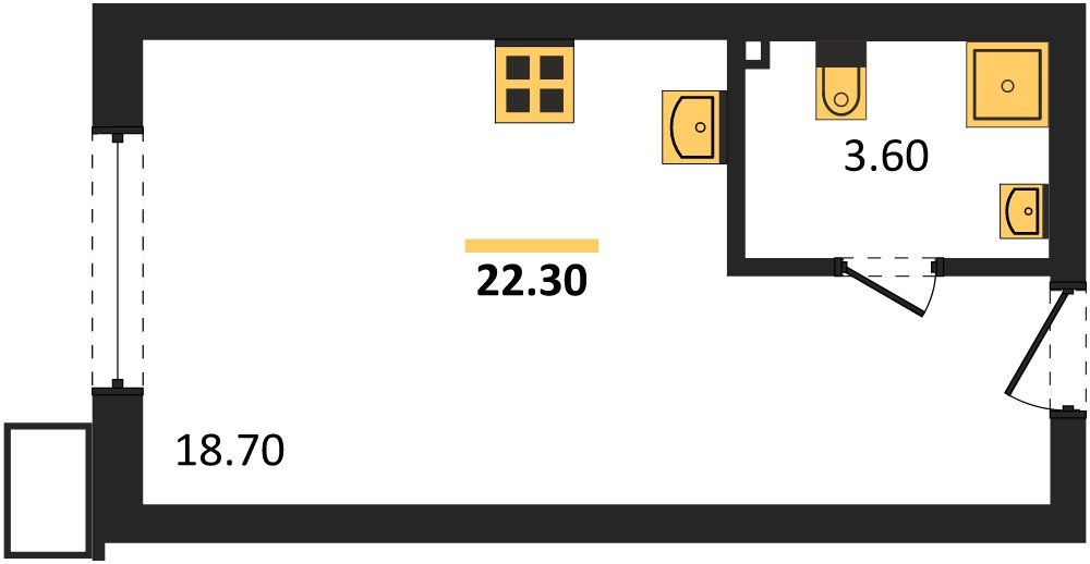 Фото №1: Студия 22 м² - Краснодар, Парк Победы, мкр. Прикубанский внутригородской округ