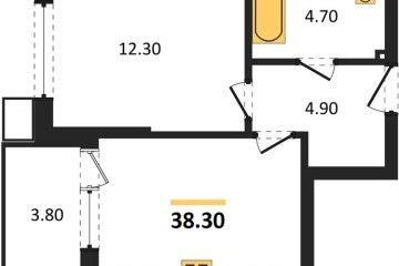 Фото №1: 1-комнатная квартира 38 м² - Краснодар, мкр. Прикубанский внутригородской округ, 
