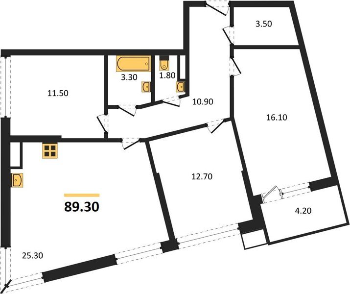 Фото №1: 3-комнатная квартира 89 м² - Краснодар, Парк Победы, мкр. Прикубанский внутригородской округ