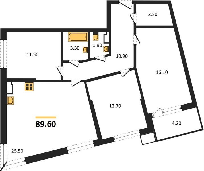 Фото №1: 3-комнатная квартира 89 м² - Краснодар, Парк Победы, мкр. Прикубанский внутригородской округ