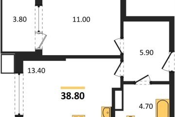 Фото №1: 1-комнатная квартира 38 м² - Краснодар, мкр. Прикубанский внутригородской округ, 