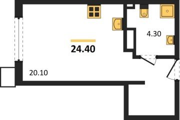 Фото №1: Студия 24 м² - Краснодар, мкр. Прикубанский внутригородской округ, 