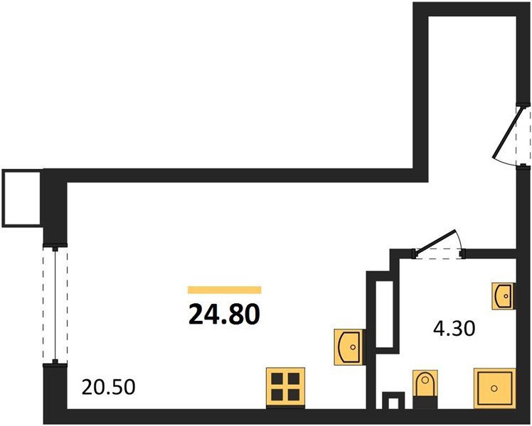 Фото №1: Студия 24 м² - Краснодар, Парк Победы, мкр. Прикубанский внутригородской округ