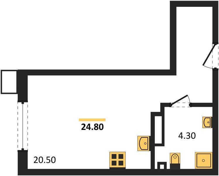 Фото №1: Студия 24 м² - Краснодар, Парк Победы, мкр. Прикубанский внутригородской округ