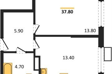 Фото №1: 1-комнатная квартира 37 м² - Краснодар, мкр. Прикубанский внутригородской округ, 