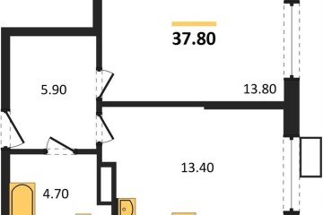 Фото №1: 1-комнатная квартира 37 м² - Краснодар, мкр. Прикубанский внутригородской округ, 