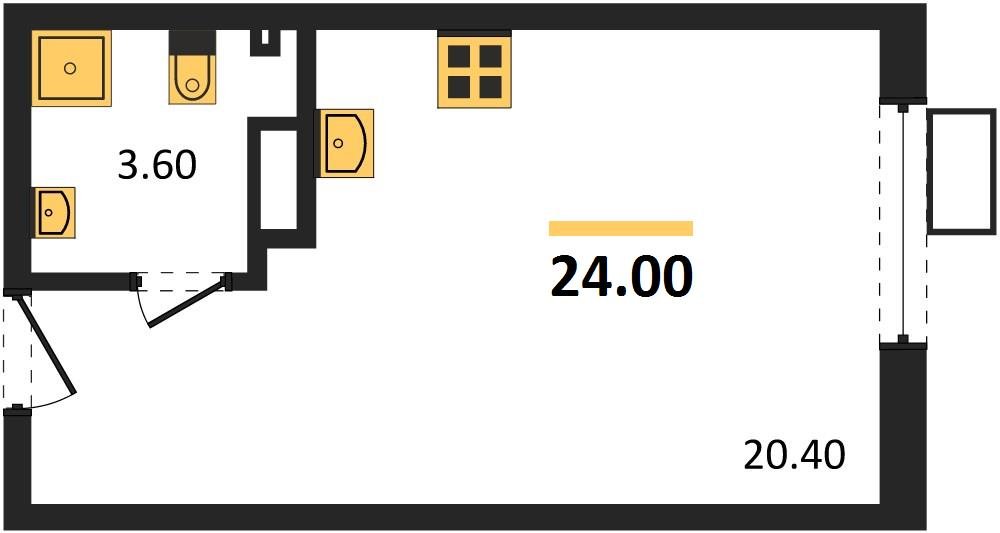 Фото №1: Студия 24 м² - Краснодар, Парк Победы, мкр. Прикубанский внутригородской округ