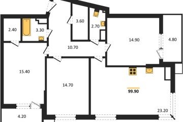 Фото №1: 3-комнатная квартира 99 м² - Краснодар, мкр. Прикубанский внутригородской округ, 