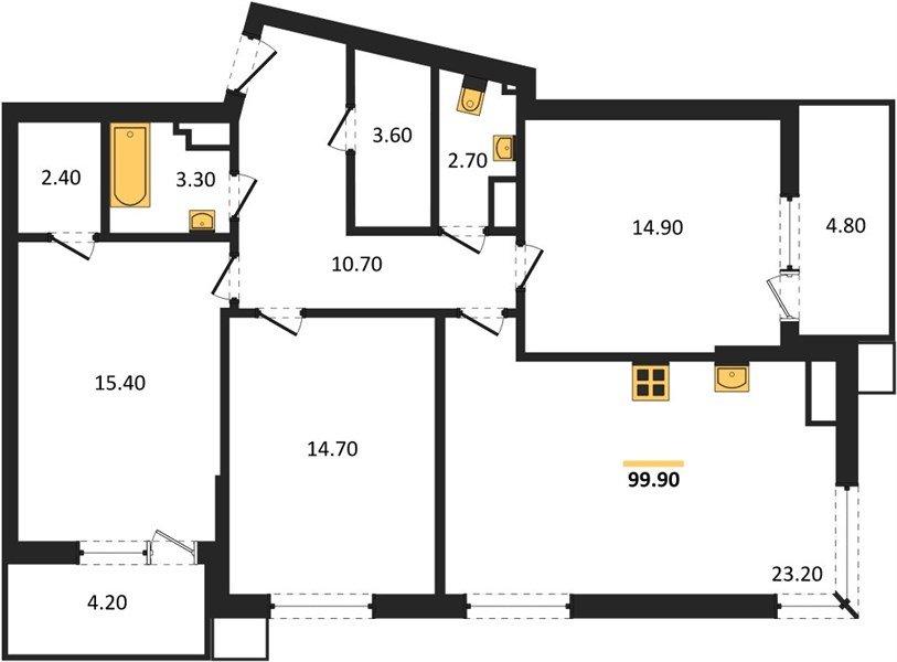 Фото №1: 3-комнатная квартира 99 м² - Краснодар, Парк Победы, мкр. Прикубанский внутригородской округ
