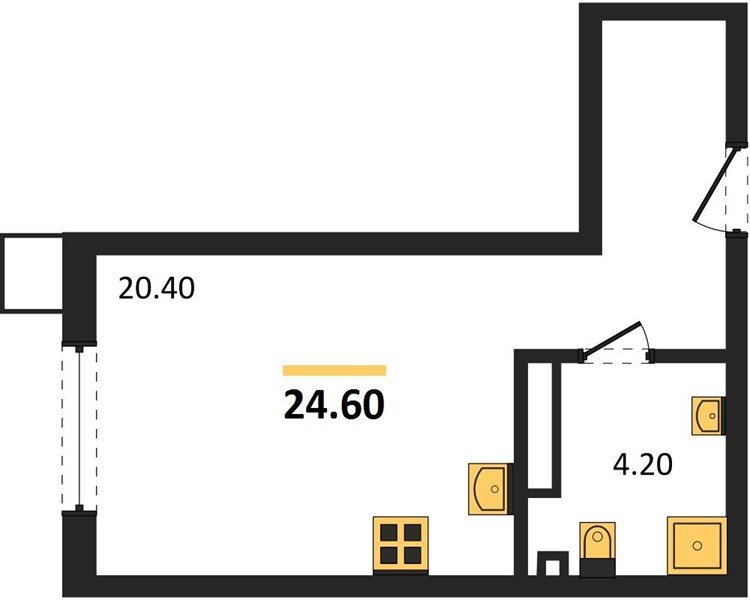 Фото №1: Студия 24 м² - Краснодар, Парк Победы, мкр. Прикубанский внутригородской округ