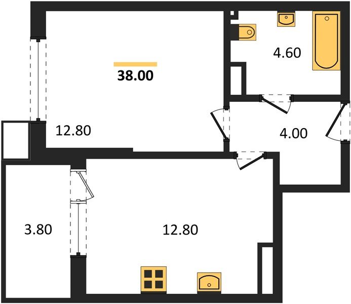 Фото №1: 1-комнатная квартира 38 м² - Краснодар, Парк Победы, мкр. Прикубанский внутригородской округ