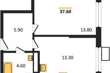 Фото №1: 1-комнатная квартира 37 м² - Краснодар, мкр. Прикубанский внутригородской округ, 