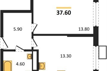 Фото №1: 1-комнатная квартира 37 м² - Краснодар, мкр. Прикубанский внутригородской округ, 