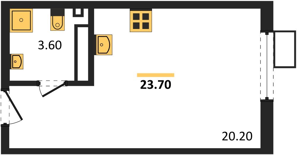 Фото №1: Студия 23 м² - Краснодар, Парк Победы, мкр. Прикубанский внутригородской округ