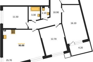 Фото №1: 3-комнатная квартира 90 м² - Краснодар, мкр. Прикубанский внутригородской округ, 