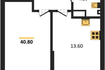 Фото №1: 1-комнатная квартира 40 м² - Краснодар, мкр. Парк Победы, 